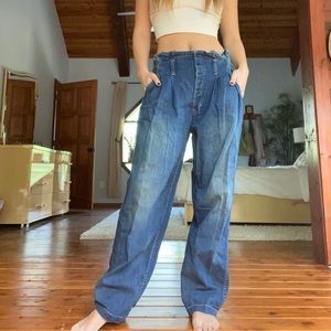 Vintage Polo Ralph Lauren paper bag baggie jeans